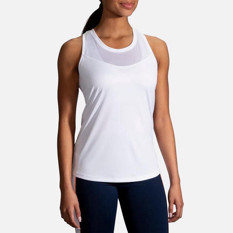 Brooks Women's Stealth Running Tank Top - White (NDTY28973)